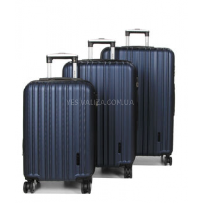 Набір валіз Франція (L M S-3шт) синя/Worldline 623, фото 1