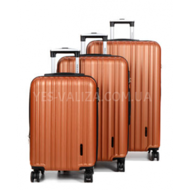 Набор чемоданов Франция (L M S-3шт) оранж/Worldline 623