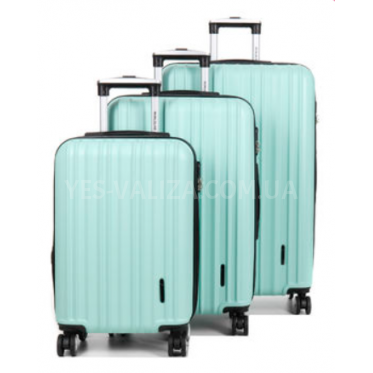Набір валіз Франція (L M S-3шт) мята/Worldline 623