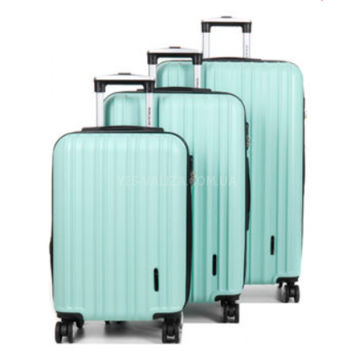 Набір валіз Франція (L M S-3шт) мята/Worldline 623, фото 1