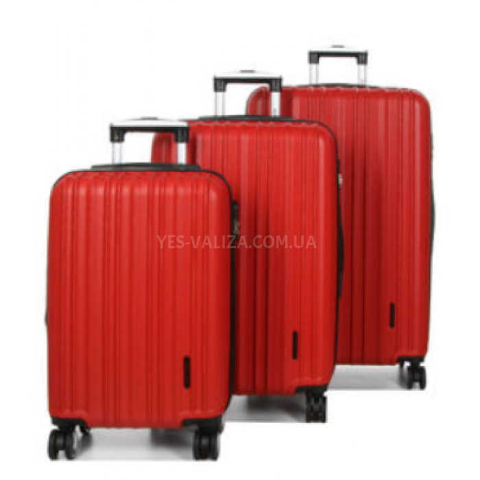 Набір валіз Франція (L M S-3шт) чераоний/Worldline 623, фото 1