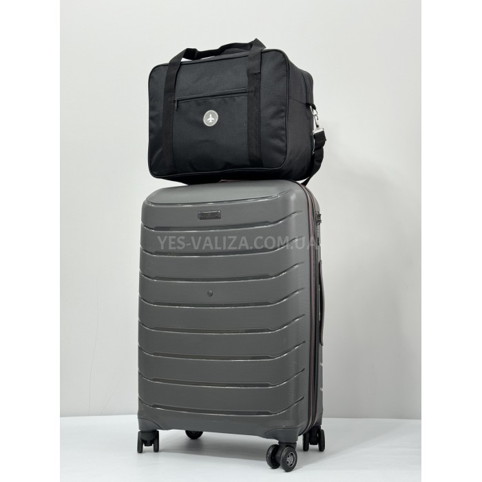 Сумка(ручная кладь) Польша чёрная 40х30х20см/24л/0.5кг/Fly 0234, фото 7