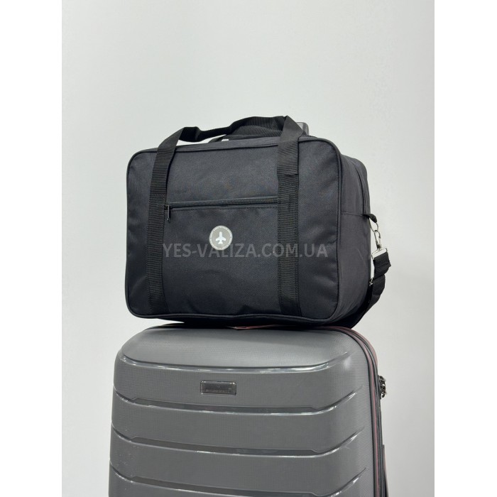 Сумка(ручна поклажа) Польща чорна 40х30х20см/24л/0.5кг/Fly 0234, фото 6