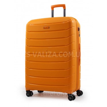 Чемодан большой L полипропилен жёлтый 77х52х31(+5)см/131л/5кг/Snowball 