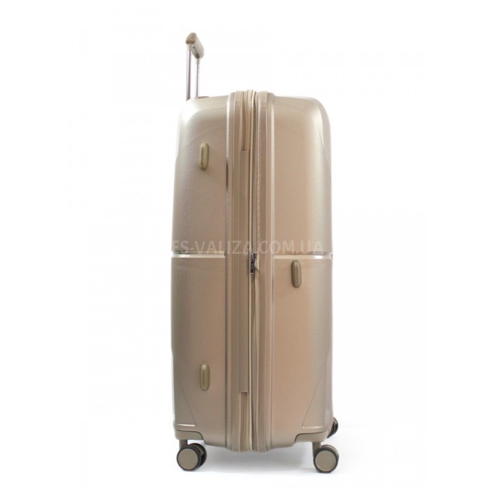 Чемодан большой L полипропилен шампань 77х52х31+5/126л/4.4кг/Airtex245, фото 5
