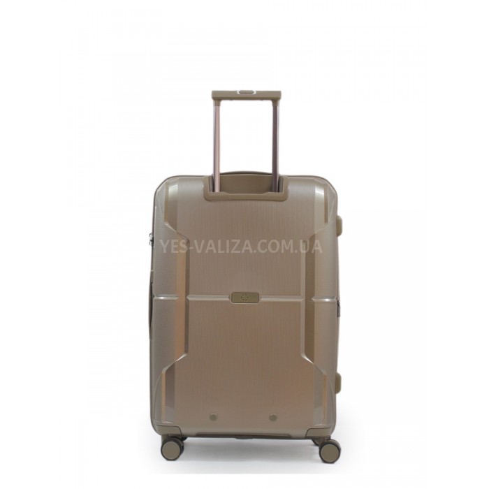 Валіза середня M поліпропілен шампань 68х46х28+5/89л/3.6кг/Airtex 245, фото 3