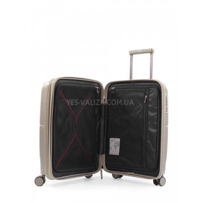 Чемодан малый S полипропилен шампань 55х40х21+5см/47л/2.6кг/Airtex 245, фото 8