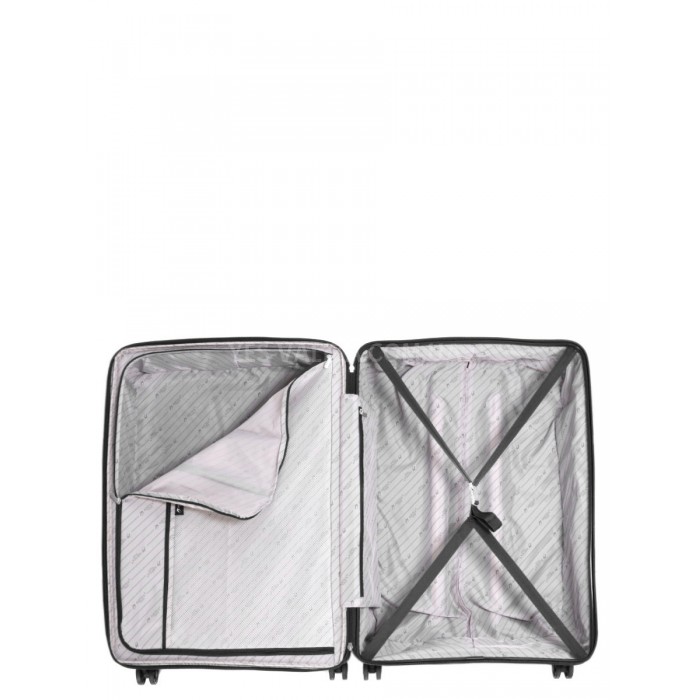 Чемодан средний М полипропилен чёрный 64x44x27+5/71л/3.6кг/Airtex 642, фото 9