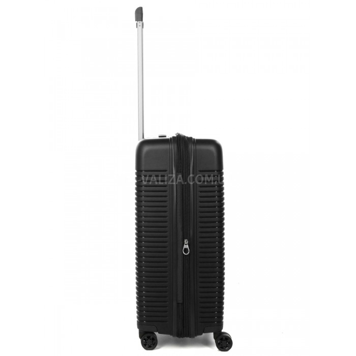 Валіза середня М поліпропілен чорна 64x44x27+5см/71л/3.6кг/Airtex 642, фото 4