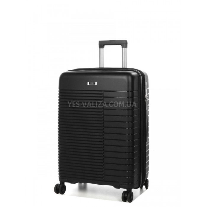 Чемодан средний М полипропилен чёрный 64x44x27+5/71л/3.6кг/Airtex 642, фото 2
