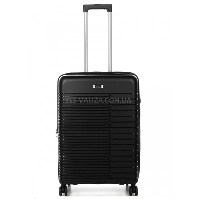 Валіза середня М поліпропілен чорна 64x44x27+5см/71л/3.6кг/Airtex 642, фото 1