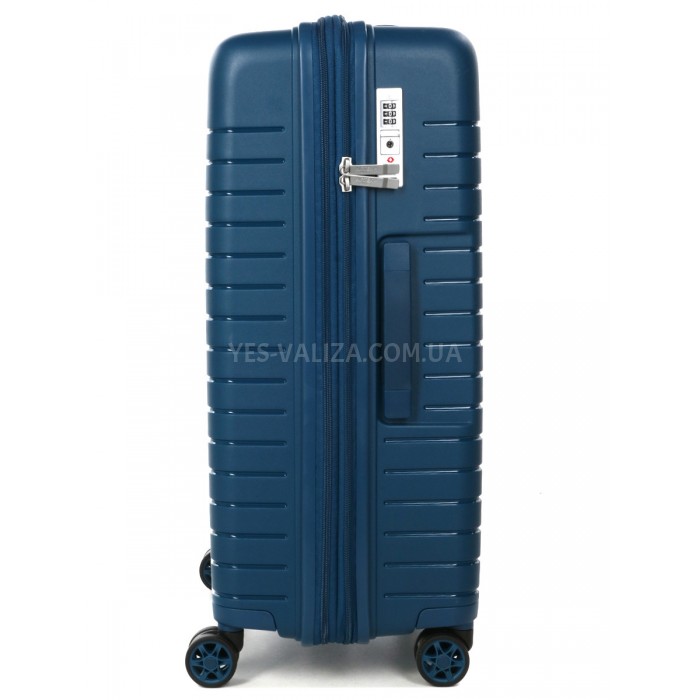 Валіза середня М поліпропілен синя 64x44x27(+5)см/71л/3.6кг/Airtex 642, фото 7