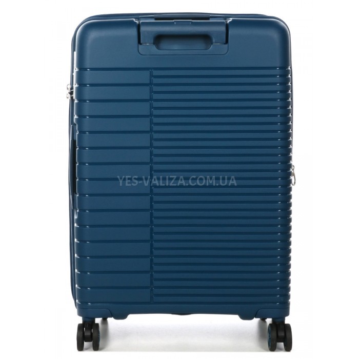 Валіза середня М поліпропілен синя 64x44x27(+5)см/71л/3.6кг/Airtex 642, фото 4