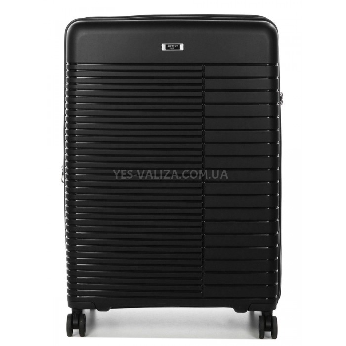 Чемодан большой L полипропилен чёрный 74x51x30+5/110л/4.6кг/Airtex 642, фото 3