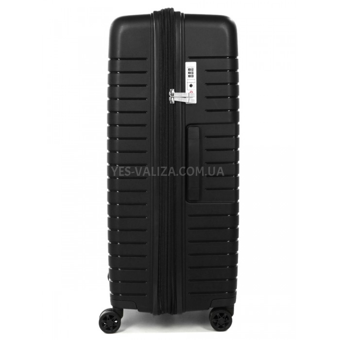Чемодан большой L полипропилен чёрный 74x51x30+5/110л/4.6кг/Airtex 642, фото 5