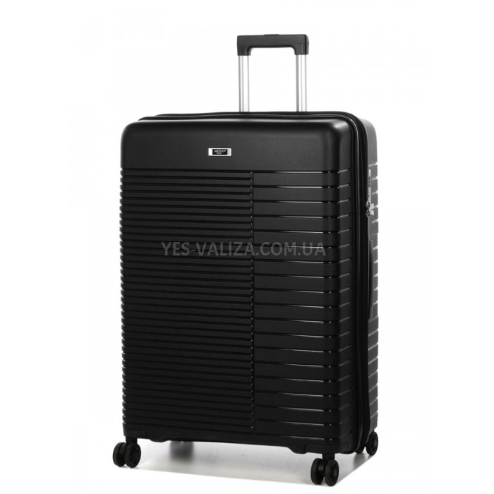 Чемодан большой L полипропилен чёрный 74x51x30+5/110л/4.6кг/Airtex 642, фото 1
