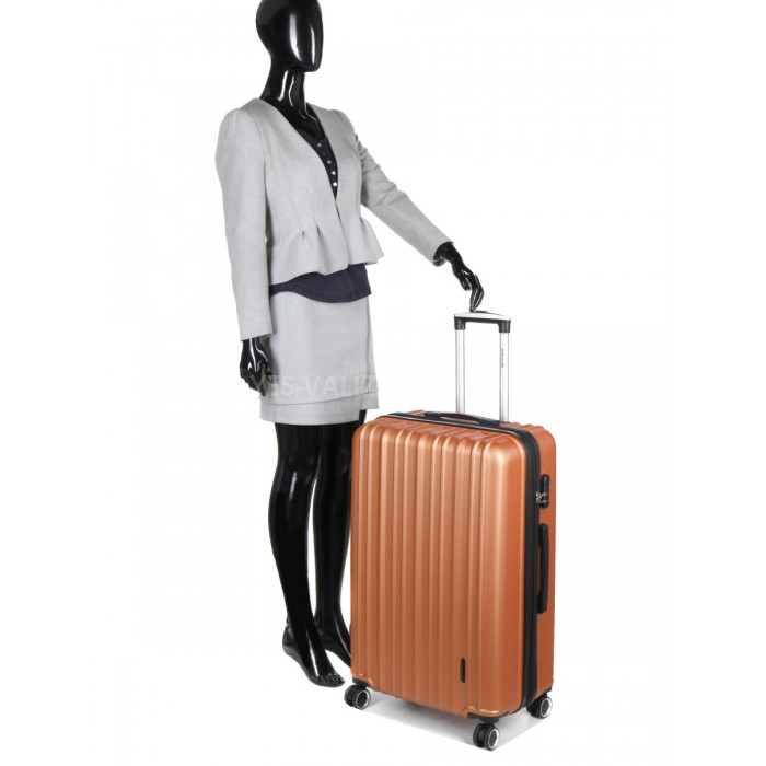 Валіза Франція велика L оранж 76х49х31+5/110л/4.3кг/Worldline 623, фото 10