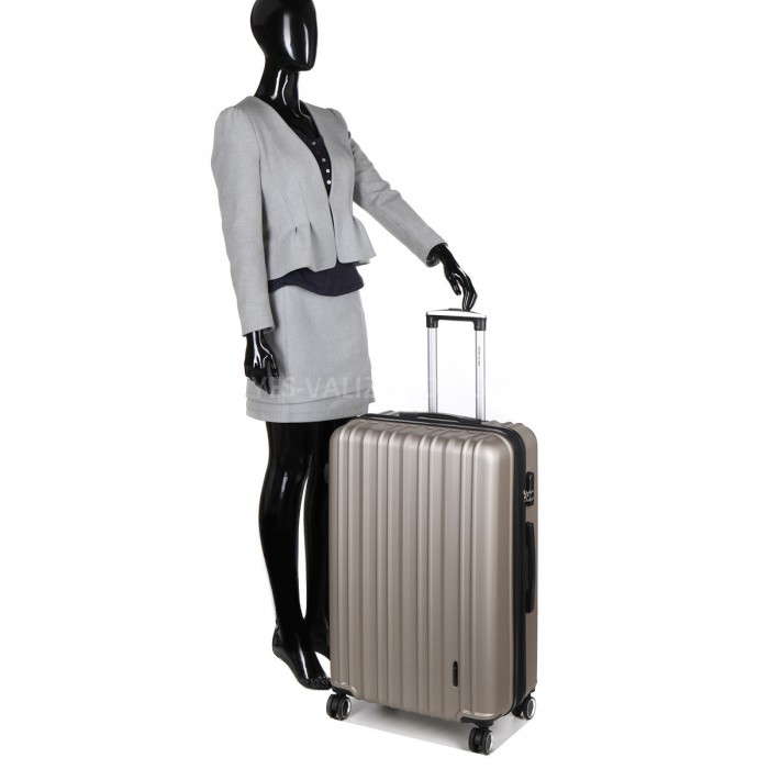 Валіза Франція велика L шампань 76х49х31+5/110л/4.3кг/Worldline623, фото 9