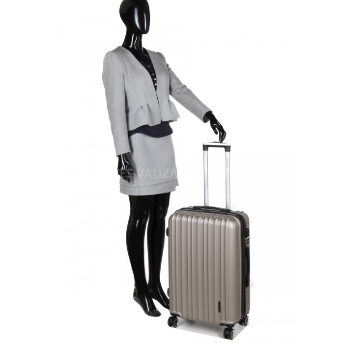 Чемодан Франция средний M шампань 66х42х26+5см/74л/3.5кг/Worldline 623, фото 10