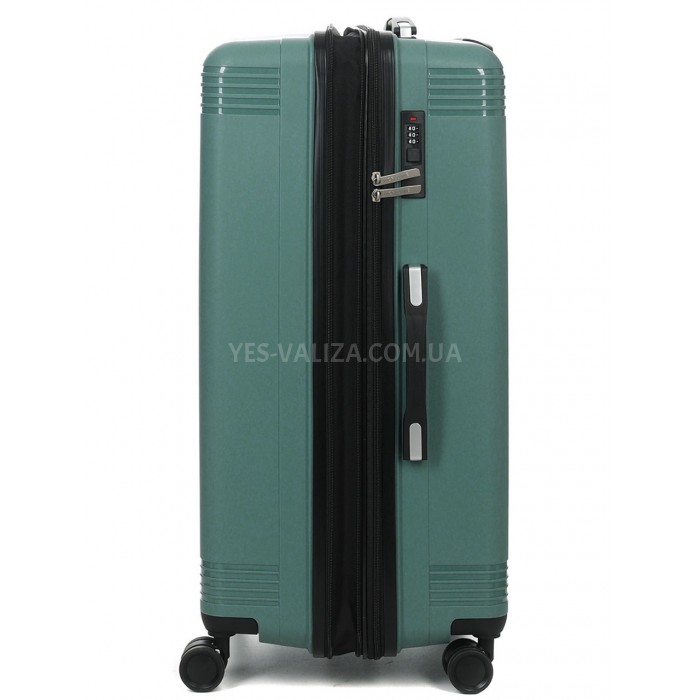 Чемодан большой L полипропилен зелён 75х48х31+5/108л/4.5кгWorldline292, фото 4