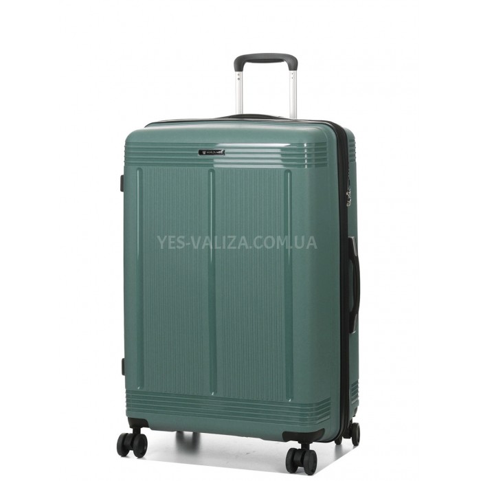 Валіза велика L поліпропілен зелена 75х48х31+5/108л/4.5кг/Worldline292, фото 2