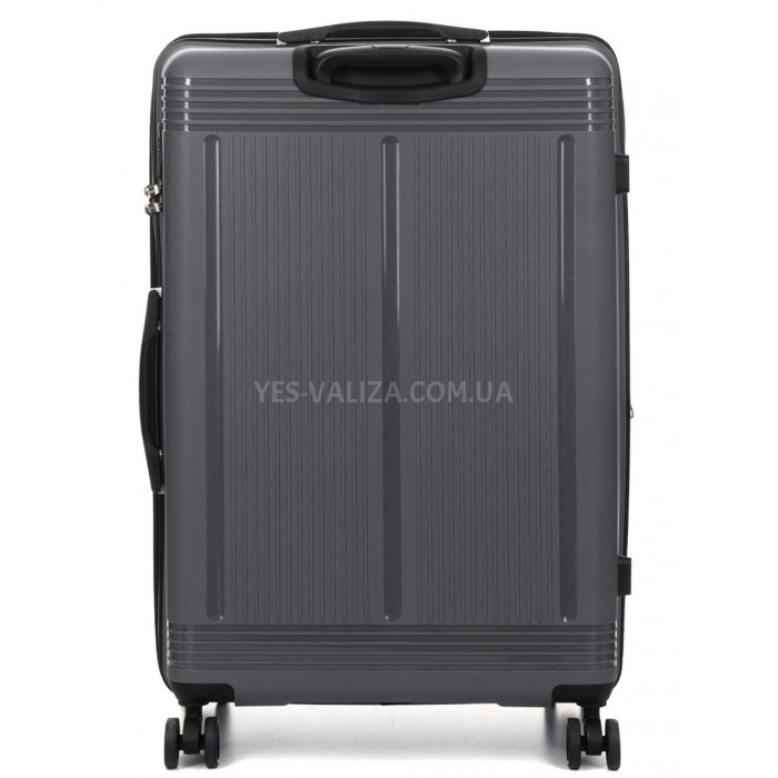 Чемодан большой L полипропилен серый 75х48х31+5/108л/4.5кгWorldline292, фото 3