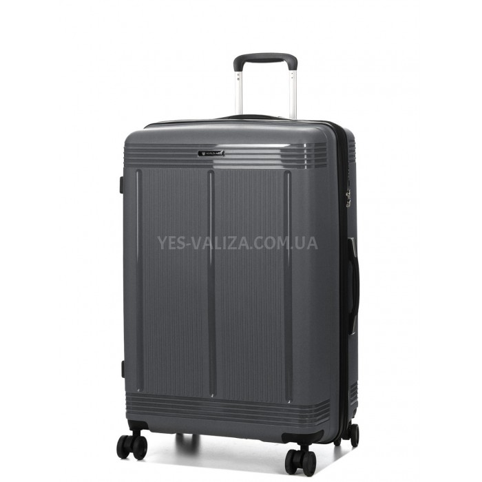 Чемодан большой L полипропилен серый 75х48х31+5/108л/4.5кгWorldline292, фото 2