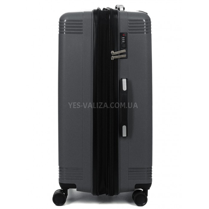 Чемодан большой L полипропилен серый 75х48х31+5/108л/4.5кгWorldline292, фото 4