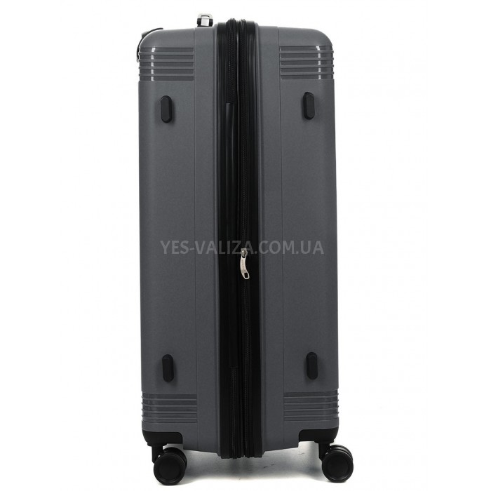 Валіза велика L поліпропілен сіра 75х48х31+5/108л/4.5кг/Worldline 292, фото 5