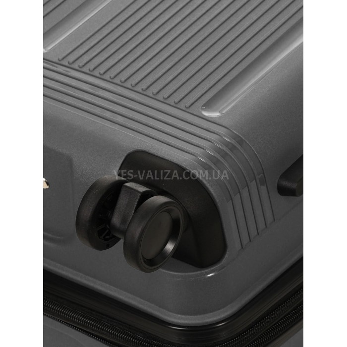 Чемодан большой L полипропилен серый 75х48х31+5/108л/4.5кгWorldline292, фото 8