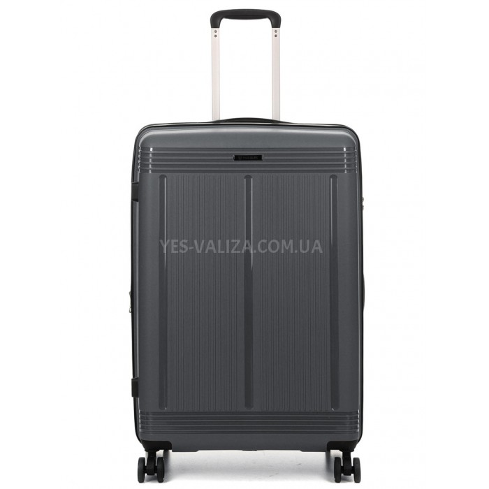 Чемодан большой L полипропилен серый 75х48х31+5/108л/4.5кгWorldline292, фото 1