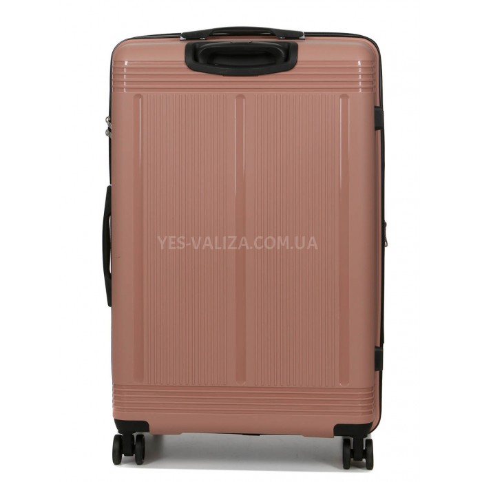 Валіза велика L поліпропілен пудра 75х48х31+5/108л/4.5кг/Worldline 292, фото 3