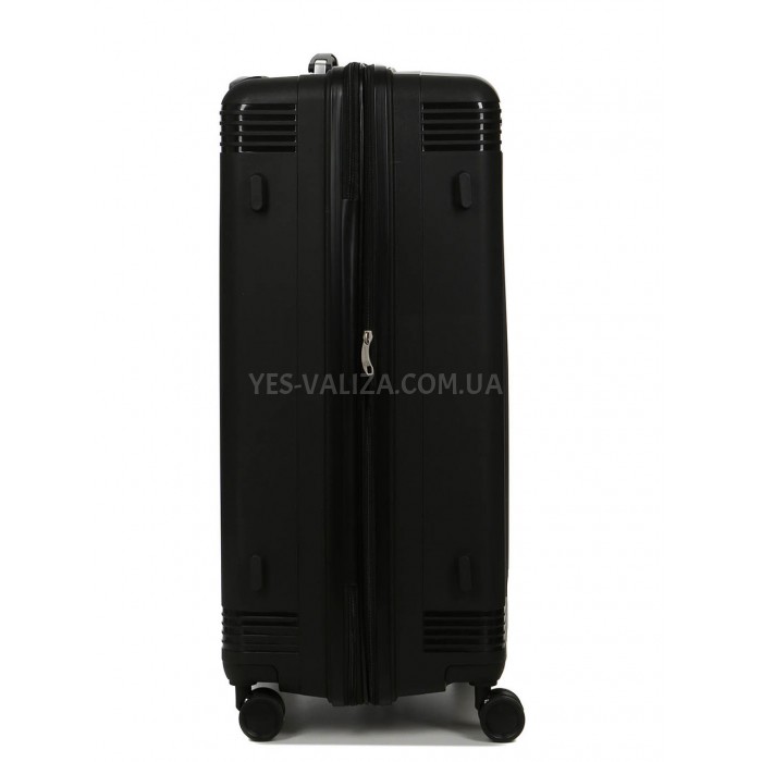 Валіза велика L поліпропілен чорна 75х48х31+5/108л/4.5кг/Worldline 292, фото 4