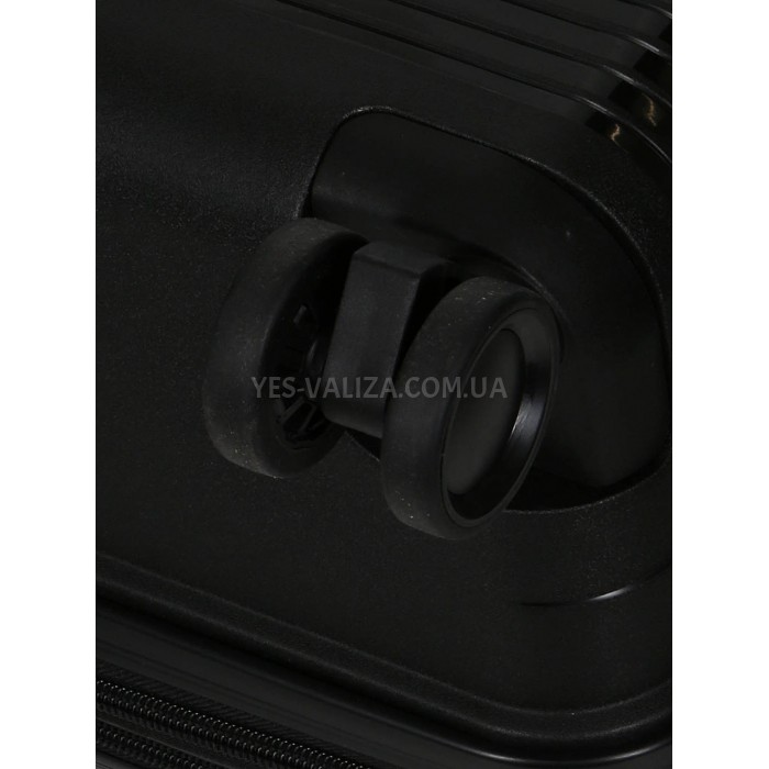 Валіза велика L поліпропілен чорна 75х48х31+5/108л/4.5кг/Worldline 292, фото 7