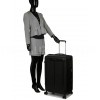 Валіза велика L поліпропілен чорна 75х48х31+5/108л/4.5кг/Worldline 292, фото 18