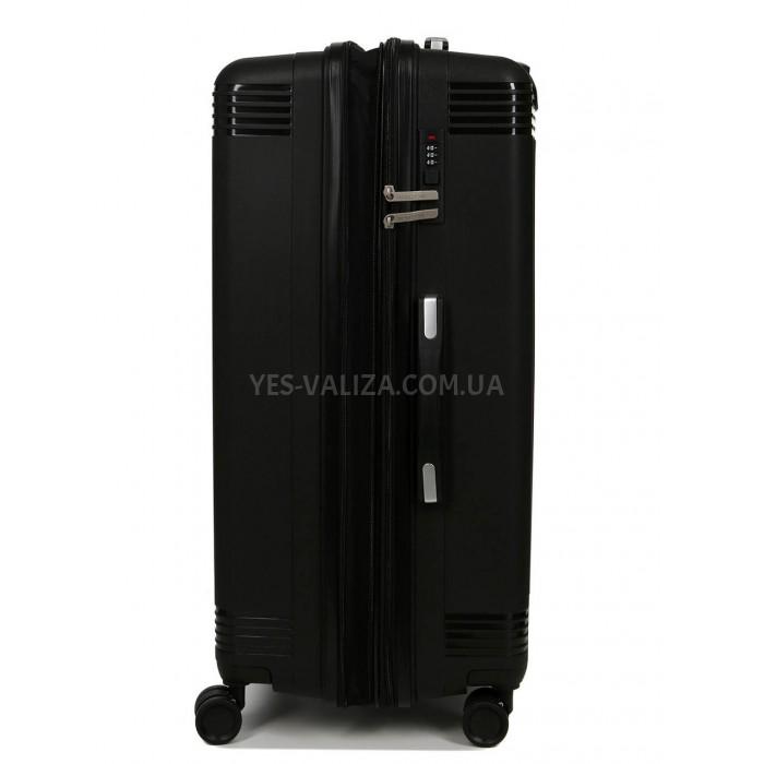 Валіза велика L поліпропілен чорна 75х48х31+5/108л/4.5кг/Worldline 292, фото 3