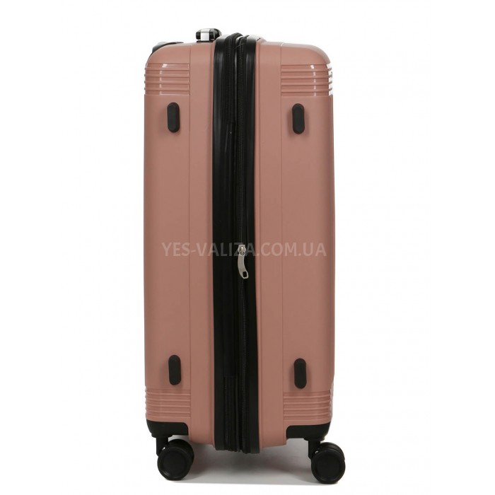 Валіза середня М поліпропілен пудра 65х43х28+5/72л/3.4кг/Worldline 292, фото 5