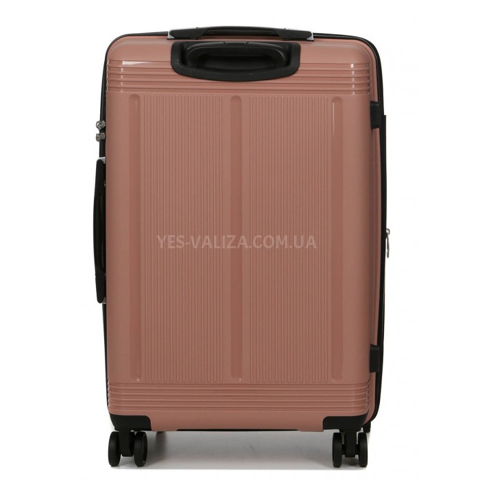 Чемодан средний М полипропилен пудра 65х43х28+5/72л/3.4кг/Worldline292, фото 3