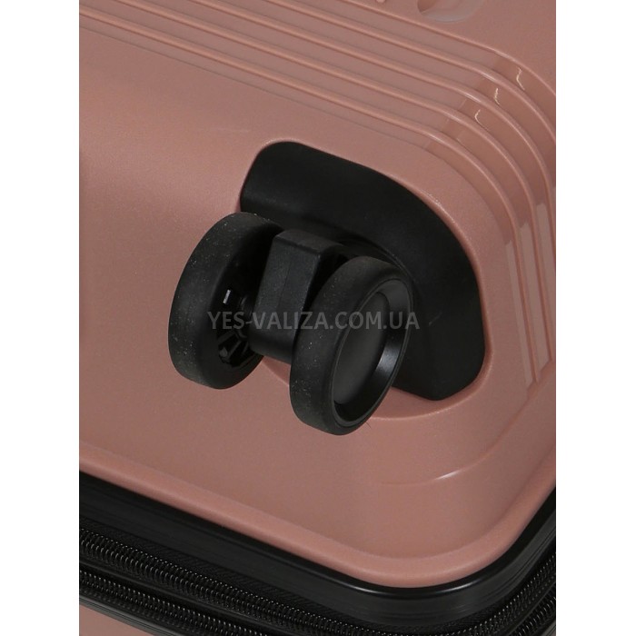 Чемодан средний М полипропилен пудра 65х43х28+5/72л/3.4кг/Worldline292, фото 8