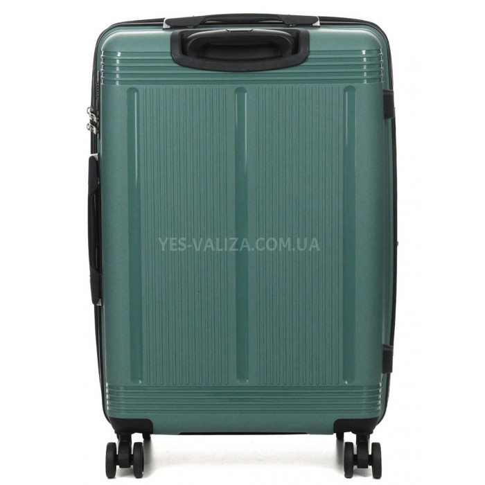 Валіза середня М поліпропілен зелена 65х43х28+5/72л/3.4кг/Worldline292, фото 3