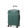 Валіза середня М поліпропілен зелена 65х43х28+5/72л/3.4кг/Worldline292, фото 12
