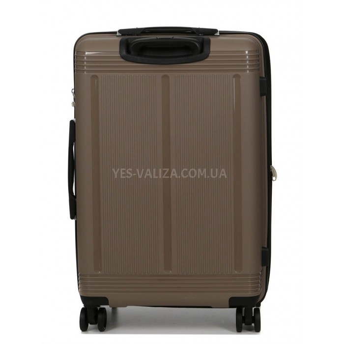Чемодан средний М полипропилен беж 65х43х28+5/72л/3.4кг/Worldline 292, фото 3