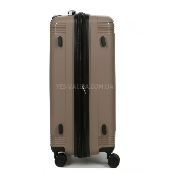 Чемодан средний М полипропилен беж 65х43х28+5/72л/3.4кг/Worldline 292, фото 5