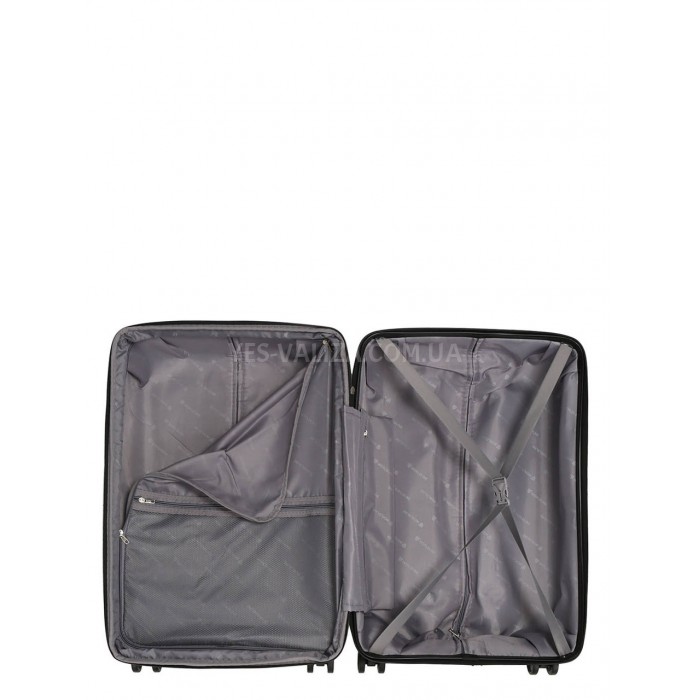 Валіза середня М поліпропілен чорна 65х43х28+5/72л/3.4кг/Worldline 292, фото 9