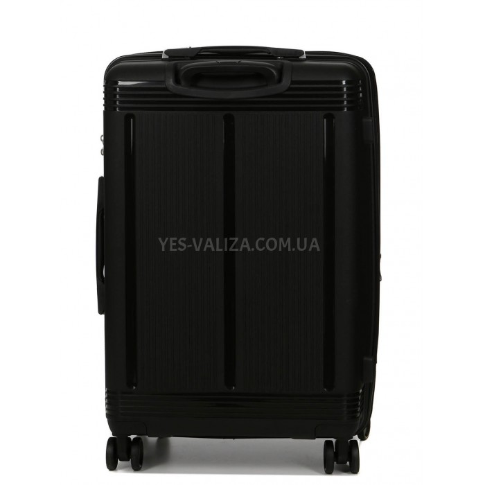 Валіза середня М поліпропілен чорна 65х43х28+5/72л/3.4кг/Worldline 292, фото 3