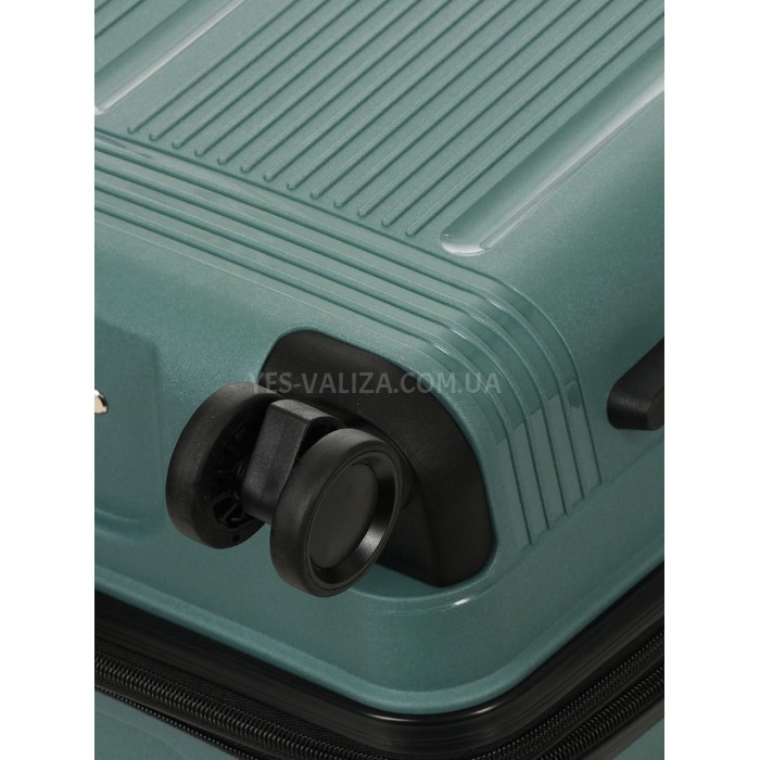 Валіза мала S поліпропілен зелена 55х36х23+5см/47л/2.9кг/Worldline 292, фото 8