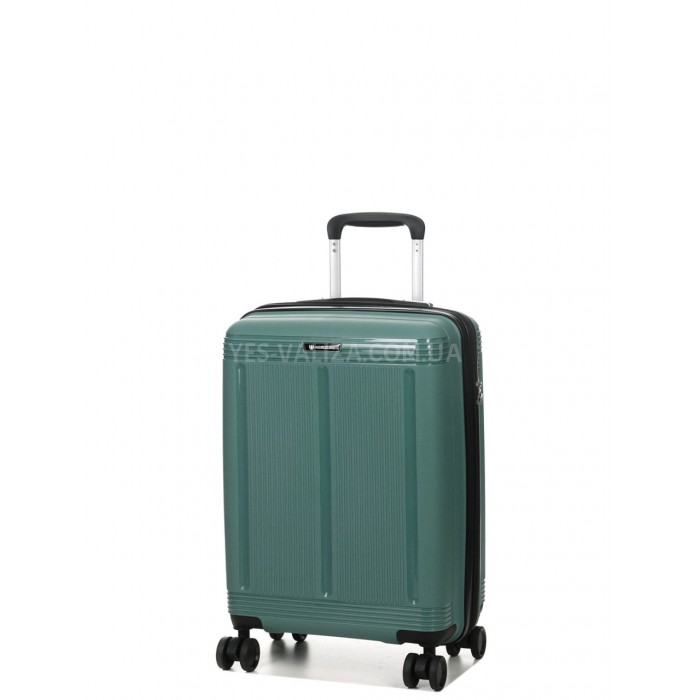 Чемодан малый S полипропилен зелёный 55х36х23+5/47л/2.9кг/Worldline292, фото 2