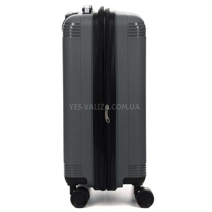 Чемодан малый S полипропилен серая 55х36х23+5/47л/2.9кг/Worldline 292, фото 5