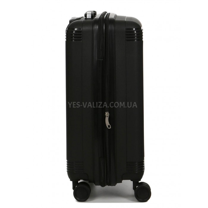 Чемодан малый S полипропилен чёрный 55х36х23+5/47л/2.9кг/Worldline 292, фото 5