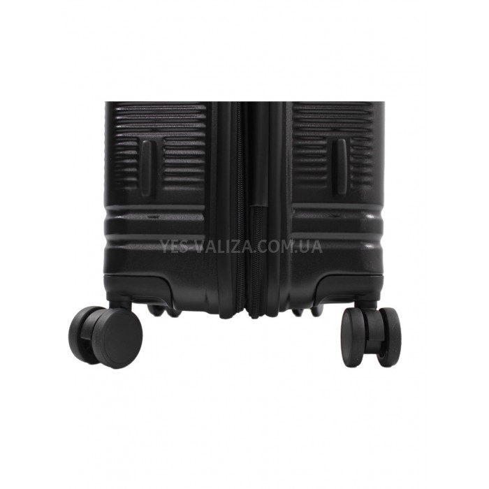 Чемодан большой L поликарбонат чёрный 75х51х31+5/125л/4.45кг/Airtex649, фото 8